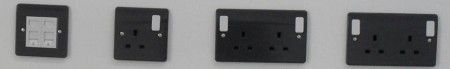 Desk sockets and data points for flexible office layouts.